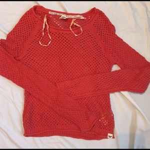 •SOLD• Roxy Coral Fishnet Women’s Juniors Sweater
